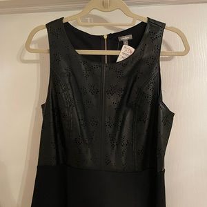 Black dress with leather top